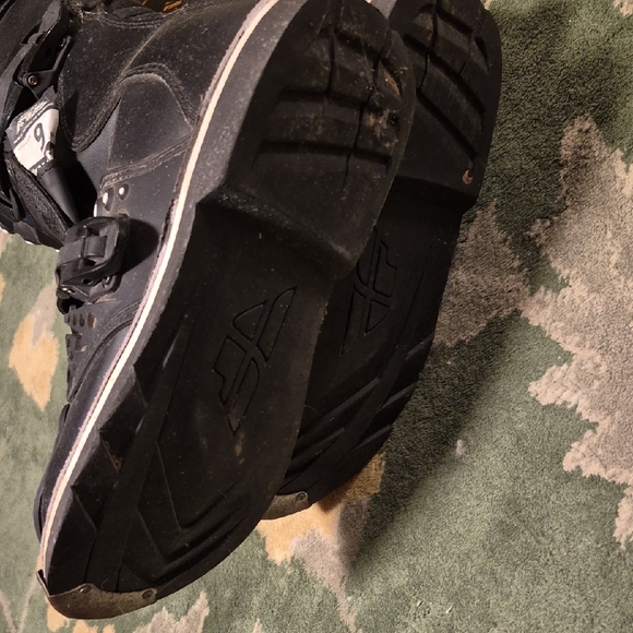 Kids Studded Black Motorcycle Boots - Picture 7 of 9